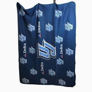 Delta‎ Airlines x Utah Jazz Basketball NBA Fleece Blanket 49"x63" RARE